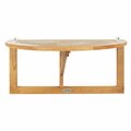 Safavieh 16.5 x 27.6 x 13 in. Owens Natural Balcony Half Table PAT7045A